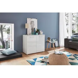 Kommode GERMANIA "Kommode 3885", weiß, B:97cm H:82cm T:40cm, Holzwerkstoff, Sideboards
