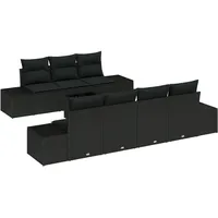 VidaXL Garten-Sofa-Set 8 Teiliges Garten Sofa Set mit Kissen