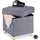 Relaxdays Sitzhocker mit Stauraum Stoff 38 x 40 x 38 cm Grau