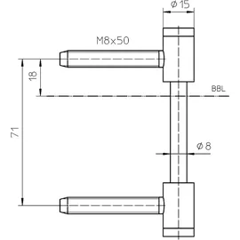 Simonswerk Flügelteil VARIANT® V 0026 WF vernickelt