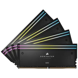 Corsair Dominator Titanium RGB DDR5 RAM 64GB (4x16GB) Bis zu 6400MHz CL32 Intel XMP 3.0 Desktop-Arbeitsspeicher – Schwarz (CMP64GX5M4B6400C32)