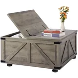 Vevor Couchtisch Cocktailtisch Kaffeetisch 914mm mit Ablagefach, Quadratisch