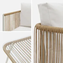 sweeek Loungeset 4 Sitzplätze Weiß