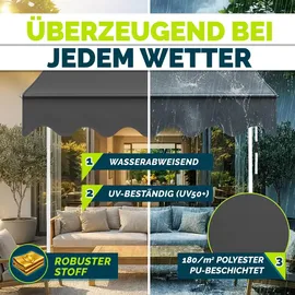 tillvex Klemmmarkise 350 cm grau