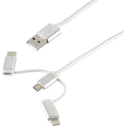 S-Conn S-Conn 14-50067 1m USB A Micro-USB B Männlich Männlich Weiß USB Kabel (1 m, USB 2.0), USB Kabel