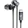 Energy Sistem Metallized Type C In-Ear-Kopfhörer (Typ-C-Anschluss, Mikrofon, Lautstärkeregler, Aluminium, recycelter Kunststoff), Schwarz