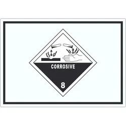 Aufkleber Ätzende Stoffe Symbol Corrosive A3 (297x420mm)