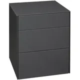 Harper Mäusbacher Imola, Kommode Holzwerkstoff/Glas 52x63x42 cm - Anthrazit, matt lack