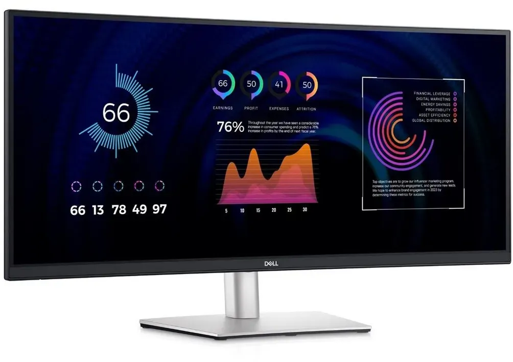 Dell Dell P3424WE Monitor - 34 Zoll - Schwarz LED-Monitor (LED) schwarz