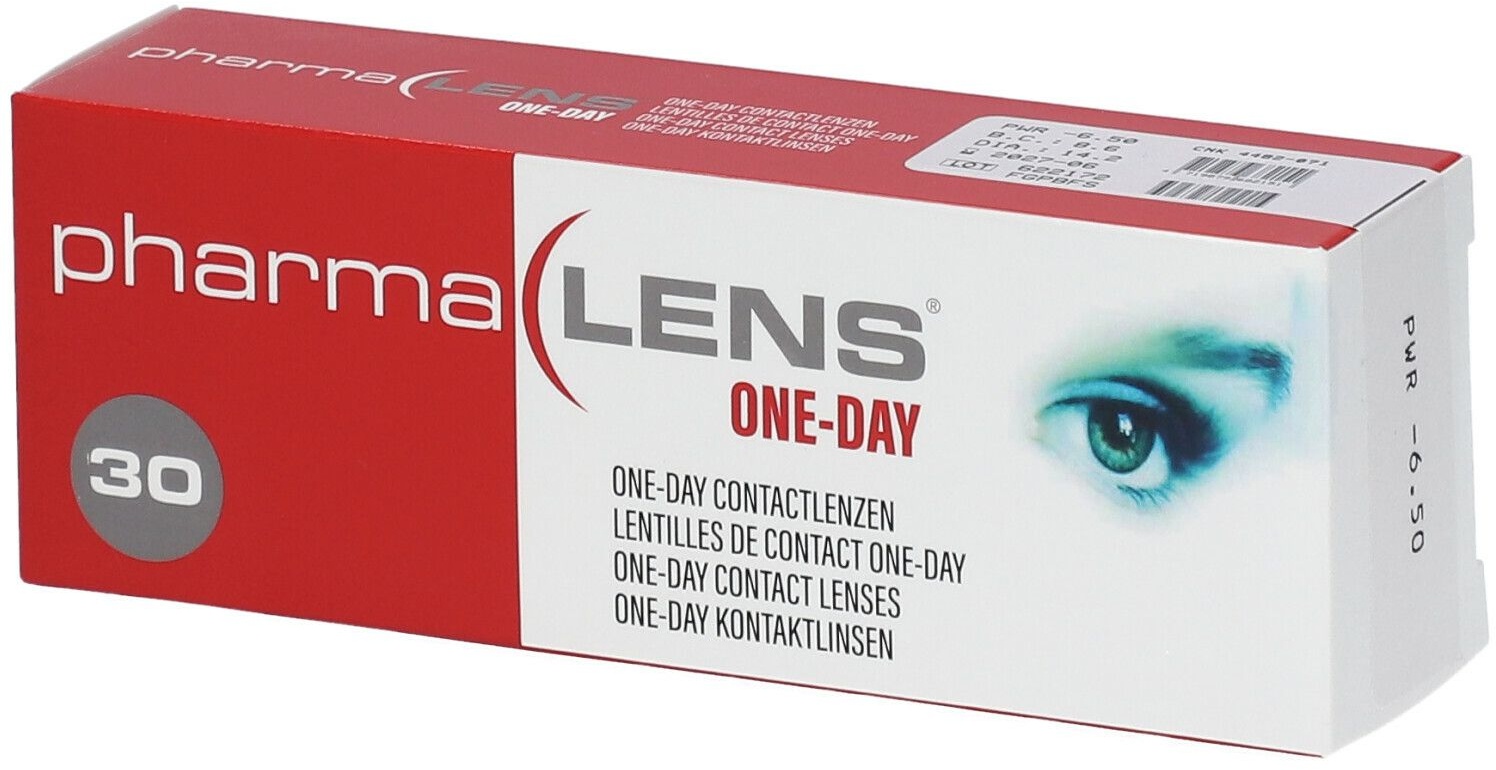 Pharmalens One-Day Lentilles -6,50 30 lentilles 30 pc(s) Lentilles de contact