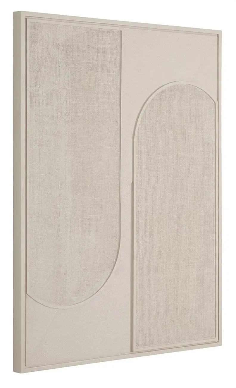 Wandpaneel Elyn aus Holz, modernes Design, beige und creme, Small, Must Living