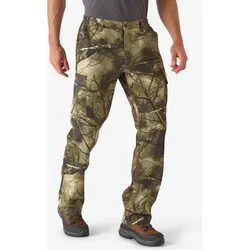 Jagdhose 100 atmungsaktiv geräuscharm Baumwolle Camouflage Treemetic L