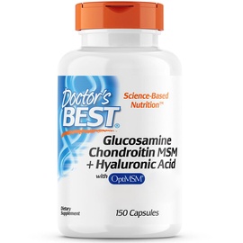 Doctor's Best Glucosamine Chondroitin MSM + Hyaluronic Acid, 150 Kapseln