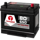 TOKOHAMA Asia Autobatterie 12V 80Ah 650A/EN hohe STARTKRAFT +Pluspol Rechts 70Ah