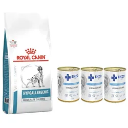 ROYAL CANIN Hypoallergenic Moderate Calorie HME23 14kg + ENZO VET Hypoallergenic 3x400g