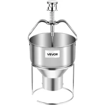 Vevor Donut-Teigspender manueller Donut-Trichter mit großer Kapazität (2,4 L), kommerzieller Teigspender aus Edelstahl 304 und mit 6 Dickeneinstellungen & Ständer, für Cafés Bäckereien Küchen