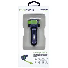 Realpower 257635 USB Ladestation USB Schwarz, Grün