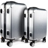 Hti-Living High Level Koffer-Set 2-tlg. silber