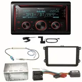 Pioneer FH-S820DAB DAB+ USB Bluetooth Einbauset für Seat Leon Alhambra Altea XL