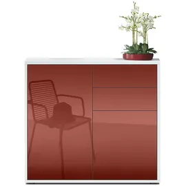 Vladon Kommode, Bordeaux, Holzwerkstoff, 79x74x36 cm, Wohnzimmer, Kommoden & Sideboards, Kommoden