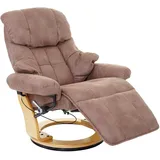 Robas Lund Relaxsessel Windsor 2 Stoff/Textil 150 x 100 x 90 cm Antikbraun/Naturbraun mit verstellbarer Rückenlehne