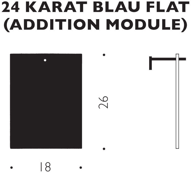 Ergänzungsmodul 24 Karat Blau Flat