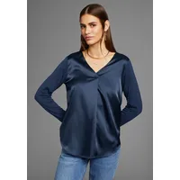 HECHTER PARIS Shirtbluse mit V-Ausschnitt- NEUE KOLLEKTION Gr. 42, navy, , 71357856-42