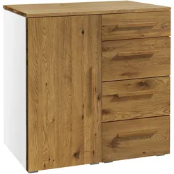 Hasena Accessoires Qunito Kommode Massivholz 90x50x85 cm - teilmontiert - Weiß/Braun