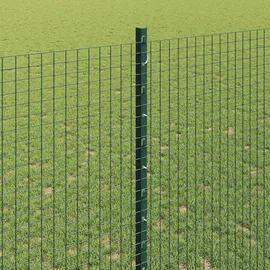 vidaXL Zaun mit Pfosten 1,4 x 10 m Grün/Stahl