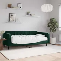 Nqyjm Schlafsofa mit Matratze, Samt, Dunkelgrün, 100 x 200 cm, für Wohnzimmer, Büro, Schlafzimmer, Wohnzimmer