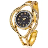 Spangenuhr Damen – Faszinierende Damenuhr | Damen Uhren | Damen Armbanduhr | Damenarmbanduhr | Damenuhr Gold | Uhr Damen Gold | Goldene Uhr Damen | Uhr Gold Damen | Damen Uhr Gold (Gold-Schwarz)