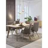 Polsterstuhl STRESSLESS "Laurel", braun (mole batick, schwarz), B:58cm H:92cm T:59cm, Leder BATICK: BATICK ist ein leicht korrigiertes, durchgefärbtes und genarbtes Möbelleder, bei dem die meisten Unebenheiten und Spuren in der Regel entfernt wurden., Stühle, Polsterstuhl, Low Back mit Armlehne, Größe L, mit schräggestellten Beinen in Schwarz