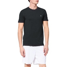 Schöffel Herren Merino Sport Shirt 1/2 Arm M, temperaturregulierendes Unterhemd, atmungsaktives Funktionsunterwäsche-Shirt in Wollqualität, anthrazit, S
