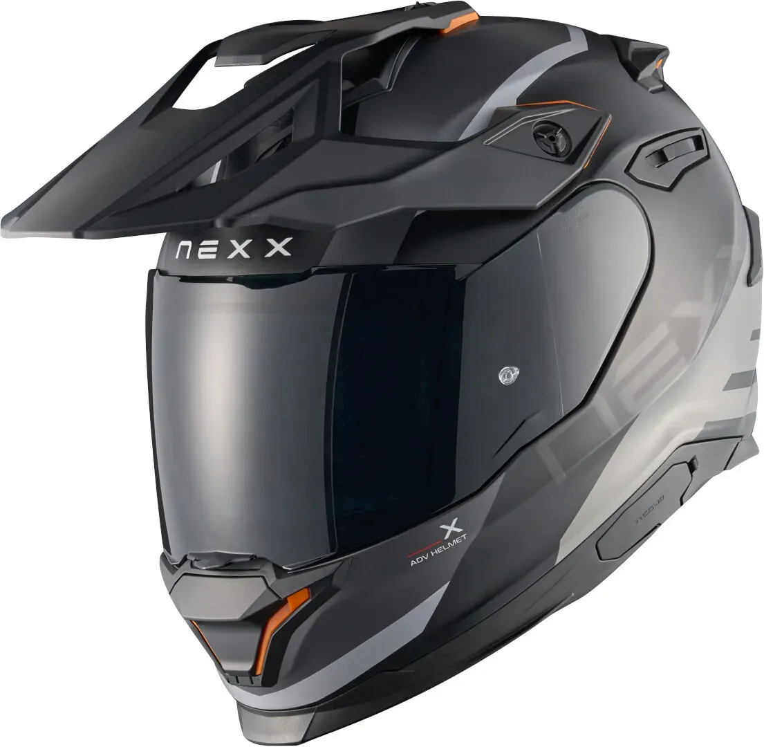 Nexx Y.TRAVL Quest Motorcross Helm, zwart-grijs, XL Voorman