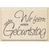 KnorrPrandell Stempel Einladung Wir feiern meinen runden Geburtstag 7x4,6 cm