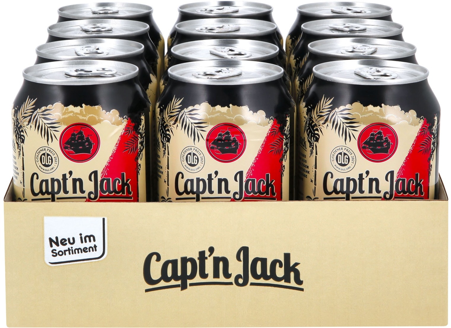 Capt'n Jack & Cola 10,0 % vol 0,33 Liter Dose, 12er Pack