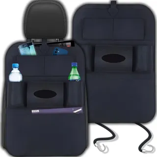 Auto Rücksitzschoner Rückenlehnenschutz Autositz Rücksitz Organizer für Kinder vielen Sack Autositztasche Multifunktionale Große Tasche Tablet...