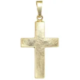 JOBO Kreuzanhänger Anhänger Kreuz, 333 Gold gelb|goldfarben