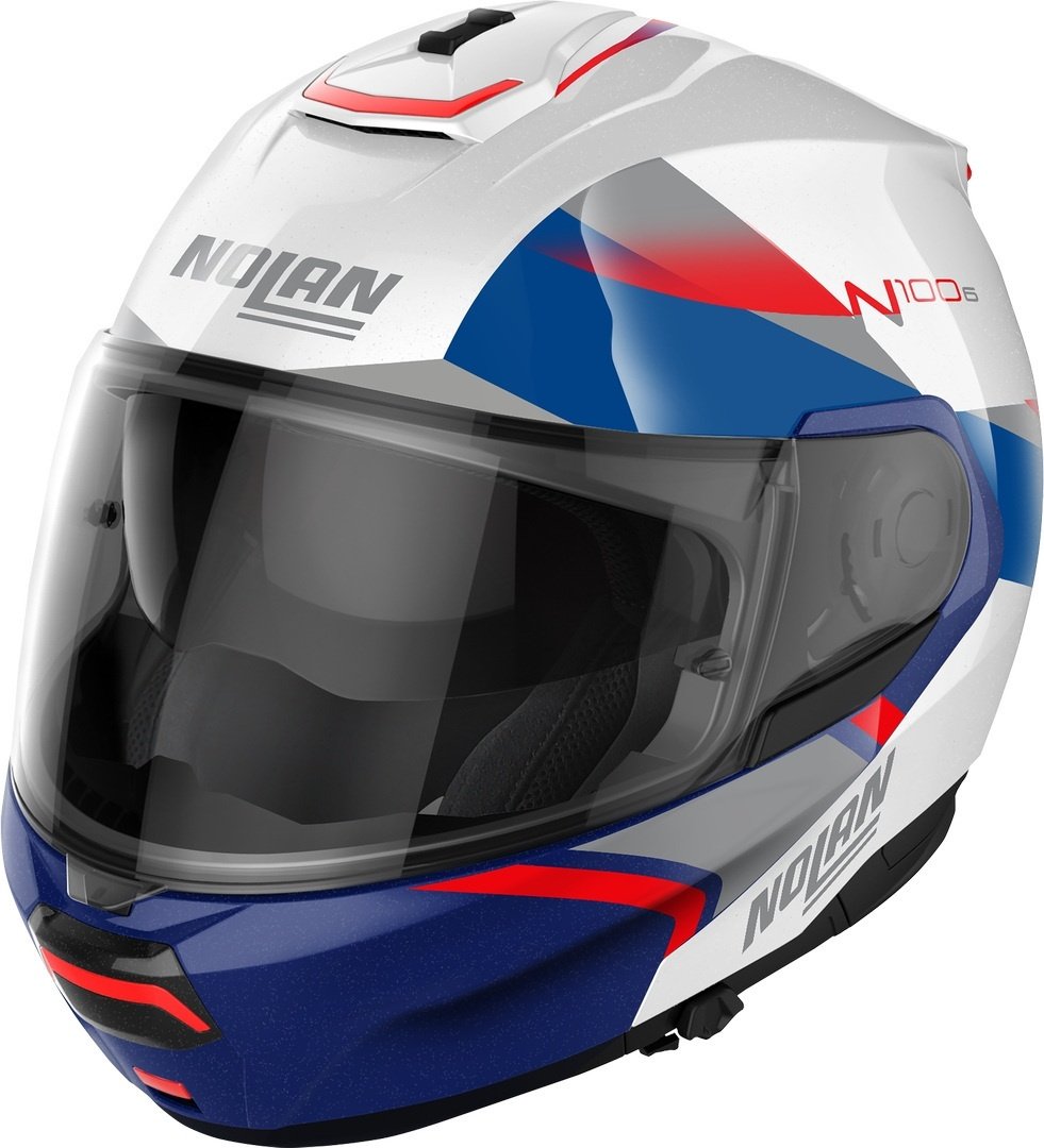 Nolan N100-6 Paloma N-Com Helm, wit-rood-blauw, S