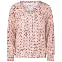 Cartoon Damen Casual-Bluse mit Muster Cream/Pink,36 - 36