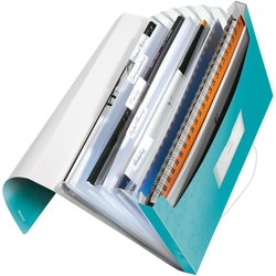 LEITZ Fächermappe DIN A4 6-Fach  eisblau