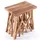 creedwood Beistelltisch Natur Beige Teak 30 x 45 x 48 cm