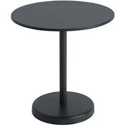 Muuto Linear Steel Tisch, Ø 70 cm, anthrazit black