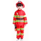 Proumhang Feuerwehr-Kostüm Kinderkostüm Feuerwehrmann Kinder Feuerwehrmann Fasching Karneval Rot