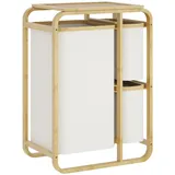 [en.casa] Wäschesammler Evenes mit 3 Wäschekörben Bambus Beige [en.casa]