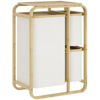 [en.casa] Wäschesammler Evenes mit 3 Wäschekörben Bambus Beige [en.casa]