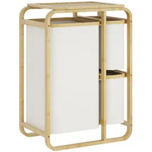 [en.casa] Wäschesammler Evenes mit 3 Wäschekörben Bambus Beige [en.casa]