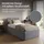 home collective Polsterbett 100x200 cm Doppelbett Bett mit verstellbarem Lattenrost & Bettkasten, gepolstertes Kopfteil, Germany | Grau