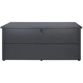 Mendler Gartentruhe HWC-J56, Aufbewahrungsbox Auflagenbox Truhe, Wasserdicht Metall Edelstahl 69x185x85 783l - anthrazit