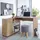 FineBuy Design Eckschreibtisch mit Regal 120 x 75,5 x 106,5 cm Moderner Büro-Schreibtisch, Computer-Tisch Arbeitszimmer, Winkelschreibtisch Home Office Grau